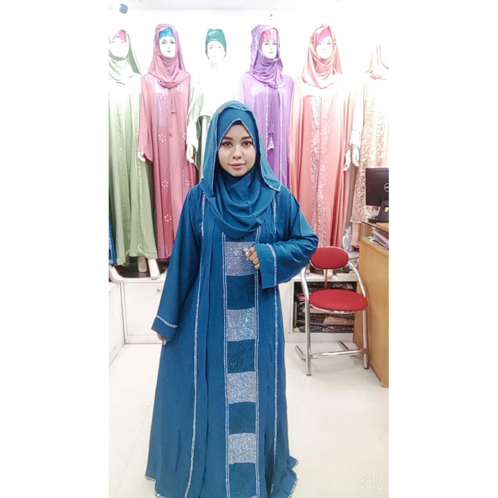 Blue Color Borka With Gorgeous Works