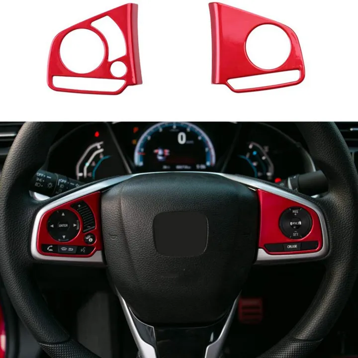3%20Pcs%20Steering%20Wheel%20Button%20Decoration%20Cover%20Sticker%20Trim%20for%2010Th%20Gen%202016-2020%20Red,%202%20Pcs%20a%20&%201%20Pcs%20B%20-%20Image%202