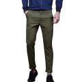 Slim-Fit Chino Gabardine Pants - Olive - Formal Pant For Men - Formal Pant For Men. 