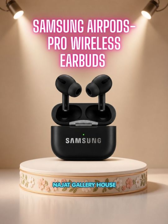 Samsung Airpods-Pro Wireless Earbuds – Ultra-Low Latency, Extended Playtime & Free Silicone Case