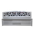 B-0704 Double 5/7feet Round Jali Bed (Antique White).