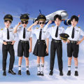 Children, captains, male uniforms, flight attendants, professional female pilots, kindergarten, aviation performances, cosplay, dance costumes. 