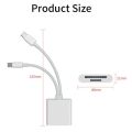 2 In 1 OTG Card Reader Type C Lightning to SD TF Memory Card Adapter For PC Laptop iPhone Multi Smart Cardreader No APP Requires. 