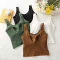 New One-Piece with Chest Pad U Backless Small Sling Women's Short Inner Wear Outer Wear Sexy Beauty Back Bottoming Vest. 