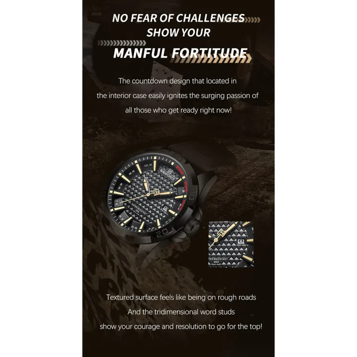 NAVIFORCE%20NF8023%20Chocolate%20PU%20Leather%20Analog%20Watch%20For%20Men%20-%20Black%20&%20Chocolate%20-%20Image%208