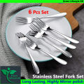 Stainless Steel 6pcs fork spoon for any occasion food and desserts (15cm/6 inch)..