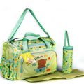 Multi-Functional Baby Diaper Bag 3 Pcs (Green). 