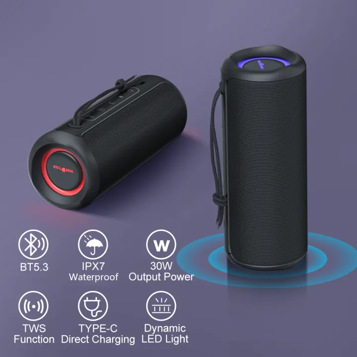 WISETIGER%20P3%2030W%20Outdoor%20Portable%20Bluetooth%20Speaker%20IPX7%20Waterproof%20Wireless%20Sound%20box%20Bass%20Boost%20BT5.3%20RGB%20TWS%20Connectivity%20-%20Image%202