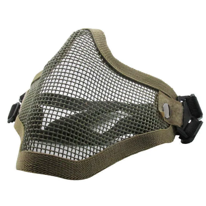 V1%20Half%20Face%20Human%20Steel%20Wire%20Mesh%20Metal%20Outdoor%20Cycling%20Field%20Protective%20Mask%20-%20Image%205
