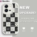 Jizetin for Vivo V25 5G / V25E Back Cover Bear Daily Activity Lambskin Texture PU Leather Back For Girls Boys Soft Phone Case. 