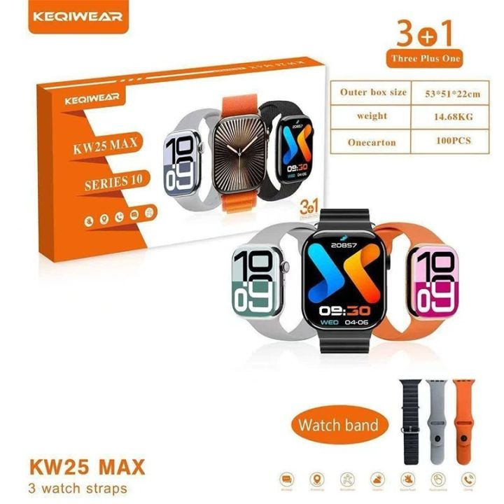 KW25 MAX Bluetooth Calling Smart Watch 46mm Smooth Ui Large Display Aluminium Body Large Display Bluetooth Smartwatches
