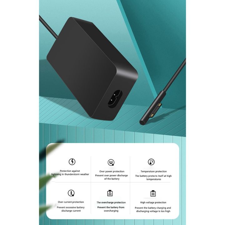65W%2015V/4a%20Power%20Adapter%20Magnetic%202.3M%20Laptop%20Charger%20for%20Surface%20BOOK%202/3,Surface%20Laptop%203,Surface%20PRo%20X/7/6(US%20Plug)%20-%20Image%208