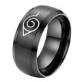 Temu Hot Selling Source Naruto Stainless Steel Ring Anime Same Titanium Steel Ring Male and Female Couple Ring.