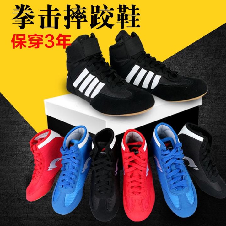 Shoes%20Men's%20and%20Women's%20Low-Top%20Sanda%20Shoes%20High-Top%20Fighting%20Wrestling%20Shoes%20Fall%20Boots%20Long%20Boots%20Tendon%20Bottom%20Training%20Shoes%20Free%20Socks%20-%20Image%202