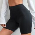 Shorts Women Thin Fitness Casual High Waist Fashion Biker Shorts Summer Slim Knee-Length Bottoms Black Cycling Shorts Streetwear.