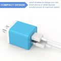 Multicolor 2.4A Dual USB Port Wall Charger. 
