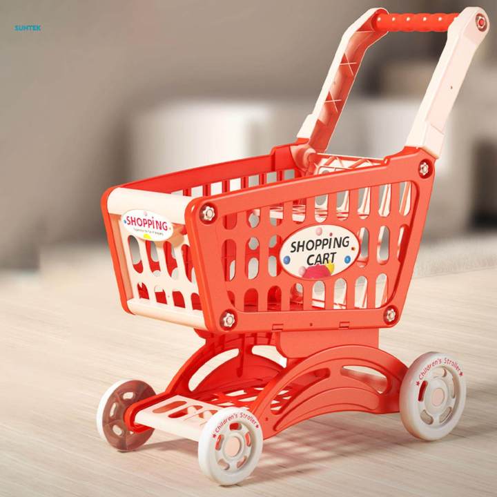 Kids Shopping Cart Trolley Toys Kids Valentines Gifts Desk Storage