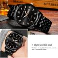 LouisWill Men Travel Fashion Watch Quartz Steel Strip Watches 30m Waterproof Luxury Luminous Business Wristwatches Outdoor Exercise. 