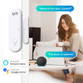 ROVF Tuya Smart WiFi Door Window Sensor Detectors Sound And Light Alarm Timing Work for Alexa Google Home Smart life APP.