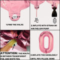 Pink Happy Birthday Foil Balloons Princess Party Decorations Adult Kids Girl 1 2 3 4 5 6 7 8 9 10 15 25 30 35 40 50 60 Year Old LaoXzhongX. 