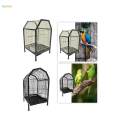 Bird Cage Parrot Cage Portable Metal Birdcage for Parakeet Budgie Cockatiel Beige. 