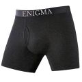 Enigma Premium Men's Underwear/Short Leg Boxer Brief/With Front Fly Opening - Space Grey- Comfortable Fit. 