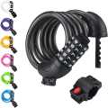 Bicycle Lock with 5-Digit Code, 1.2 m/4 ft Bicycle Lock Combination Cable Lock Lightweight & Security Bike Chain Lock for Bicycle, Mountain Bike (Black). 