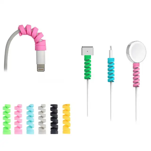 4pcs%20Spiral%20Data%20Cable%20Protective%20Cover%20Suction%20Cup%20Is%20Suitable%20for%20The%20Charging%20Cable%200.03%20mm%20/%204pcs%20Charger%20Cord%20Saver%20Cable%20Protector%20-%20Image%204