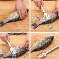 Stainless Steel Kitchen Accessories Cleaning Fish Skin Scraping Scales Planing Fish Scale Remover Brush Fishing Knife Cleaning Tools.