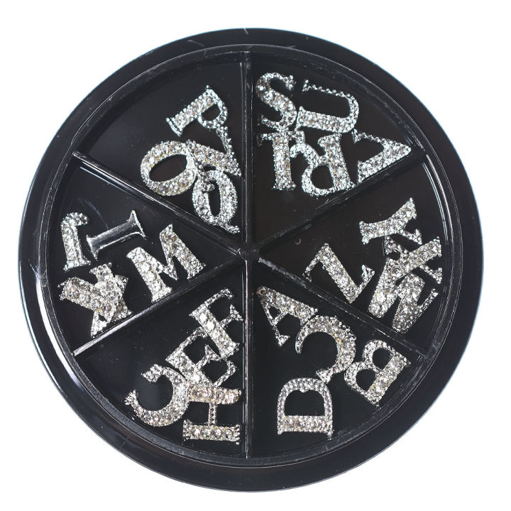 26%20Letters%20In%20Wheels%20A-Z%20Nail%20Accessories%20Charms%20Gold/Pink/Black/Rose%20Metal%20Jewels%20Alphabet%203D%20Nail%20Art%20Decorations%20Supplies%20NEW%20-%20Image%207