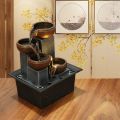 Tabletop Fountain Ornaments Home Gardening Decoration Rockery Water Fountain Crafts Gifts Desktop Decorations EU Plug. 