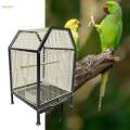 Bird Cage Parrot Cage Portable Metal Birdcage for Parakeet Budgie Cockatiel Beige. 