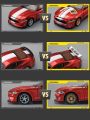 1/42 Ford Mustang GT Assembled Toy Car Model Diecast Alloy Racing Miniature Free Wheels Metal Collection Gift For Boys Children. 