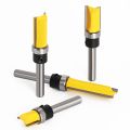 Router knife flat bottom bearing type 6mm handle hand router, power router, CNC engraving machine trimming machine for straight clean cut.