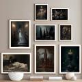 Dark Academia Art Poster Prints For Gallery Living Room Decor Gothic Skull Haunted House Ghost Bride Canvas Painting Wall Art. 