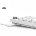 Ajazz K620T Bluetooth Wireless/Wired Dual Mode Mechanical Keyboard with 4400mA Battery RGB Backlit - White with Red Switch.