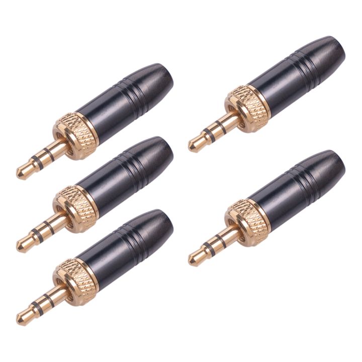 5Pcs Lavalier Lapel Microphone 3.5mm Plug with M6 Internal Thread Internal Thread Cable For-Sony For-Sennheiser