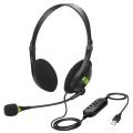 【happy one】Headset With Microphone Noise Cancelling Computer PC Headset Lightweight Headphones PC /Laptop/Mac/ School/Kids. 