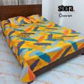 double King Size Bed Sheet Set with Pillow Cover Chador set 7.5Ã8.25 feet Full Cotton Fabric.