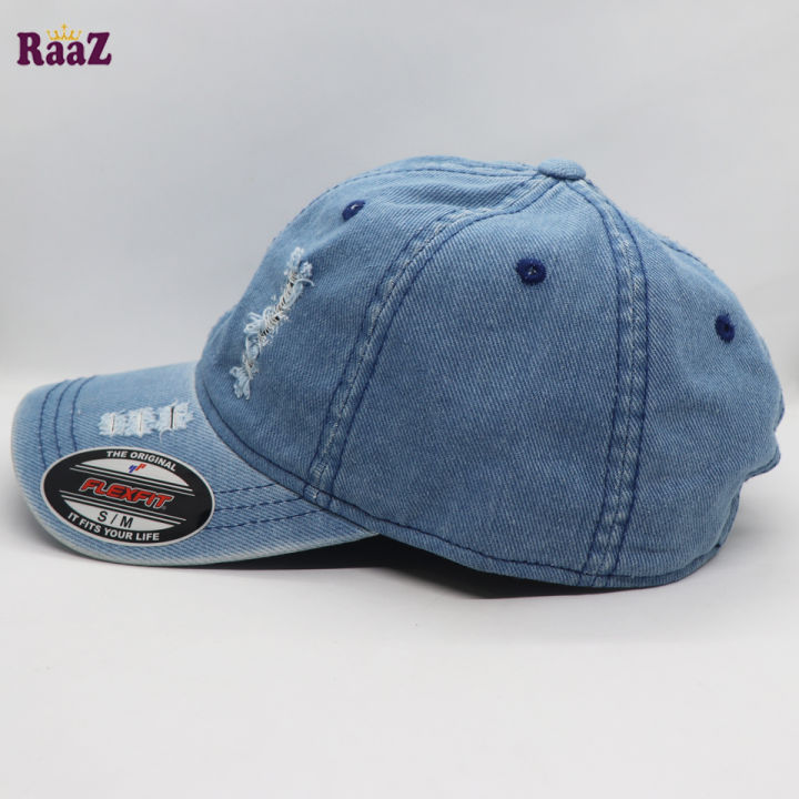 Navy%20Blue%20Wash%20Pure%20Denim%20Wash%20Baseball%20Cap%20For%20Men%20-%20Image%203