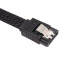 20X 50CM SATA 3.0 III SATA3 7Pin Data Cable 6Gb/S SSD Cables HDD Cord with Nylon Sleeved Premium Version(Black). 