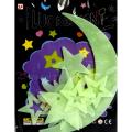 Beautiful Wall Radium Sticker Large Size Moon & Star Multicolor - Sticker - Sticker. 