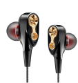 CK8 Dual Driver Audifonos Stereo Bass Sport Earphones - Black - Headphone - Headphone. 