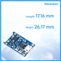 Micro Usb TP4056 Dual Protection Lithium/Lithium-ion Battery Charging Module (micro USB Input) - Input Voltage: 5V - Input Interface: MICRO USB. 