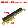 PCI-E 4X to 16X Riser Card PCI Express Converter Male to Female Extender Adapter Support PCIe 4X Card 8X Card 16X Card. 