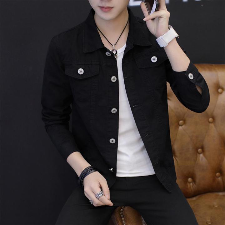 Black Color Winter Fashionable Denim Jacket for Men - Denim Jacket - Denim Jacket For Men