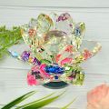 Crystal Glass Lotus Flower Candle Holder. 