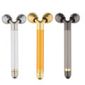 Facial massage metal 3D roller electric stick beauty device. 