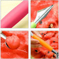 1 Pcs Double-Headed Stainless Steel Fruit Carving Knife Handheld Cutting Watermelon Fruits PP Plastic Fruit Knife Platter Vegetable. 