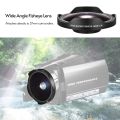 37MM 0.3X HD Ultra Wide Angle Fisheye Lens with Hood Replacement for Camcorders. 